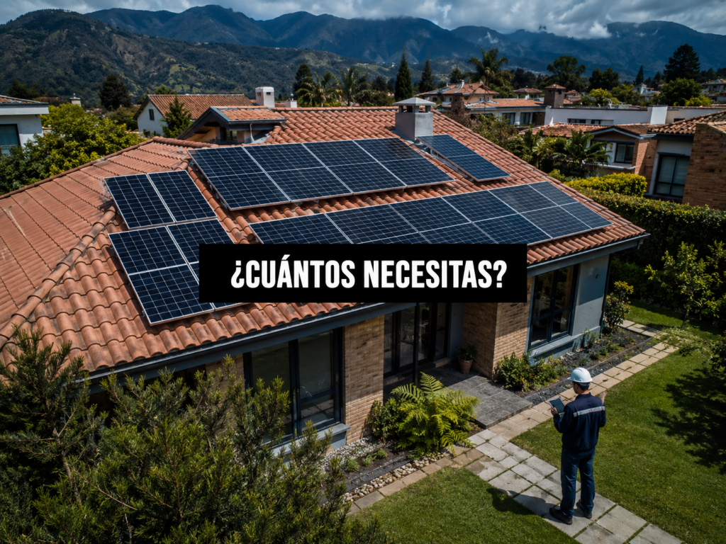Cuántos paneles solares necesito para una casa en Colombia