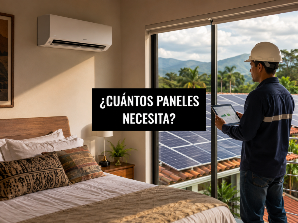 ¿Cuántos paneles necesita un aire acondicionado?