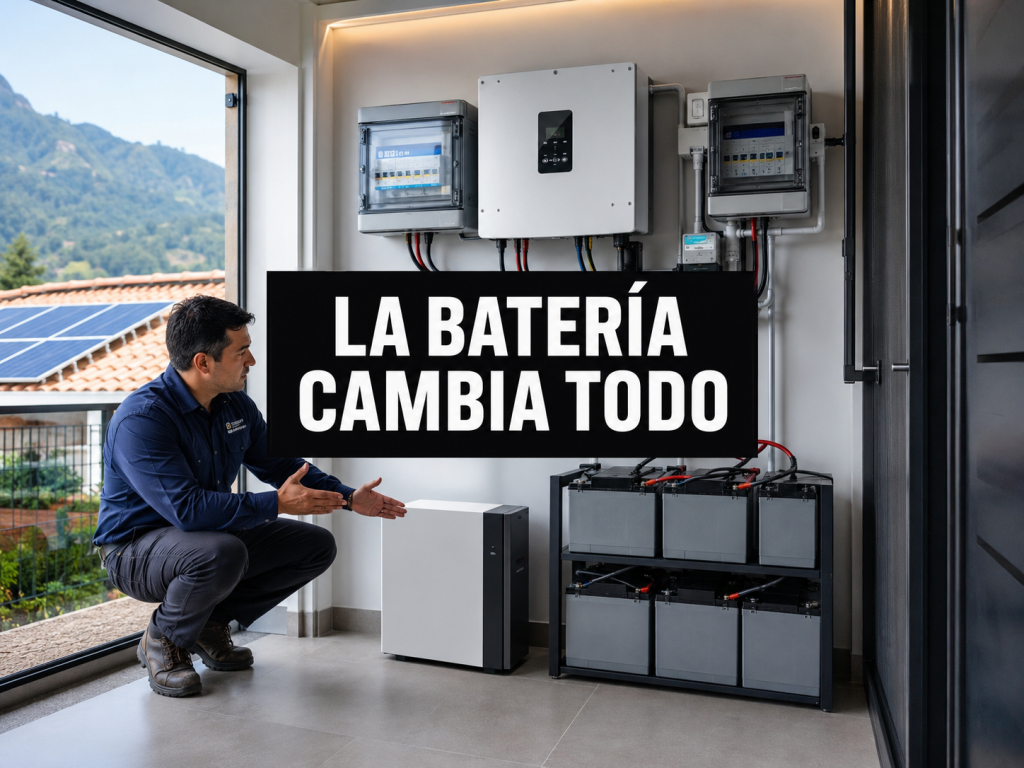 Qué batería necesito para mis paneles solares en Colombia