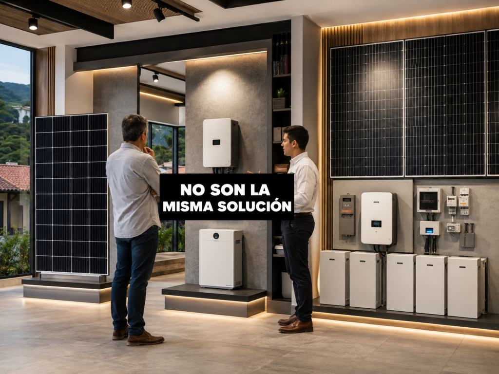 Diferencia entre un panel solar, un kit solar y un sistema fotovoltaico completo